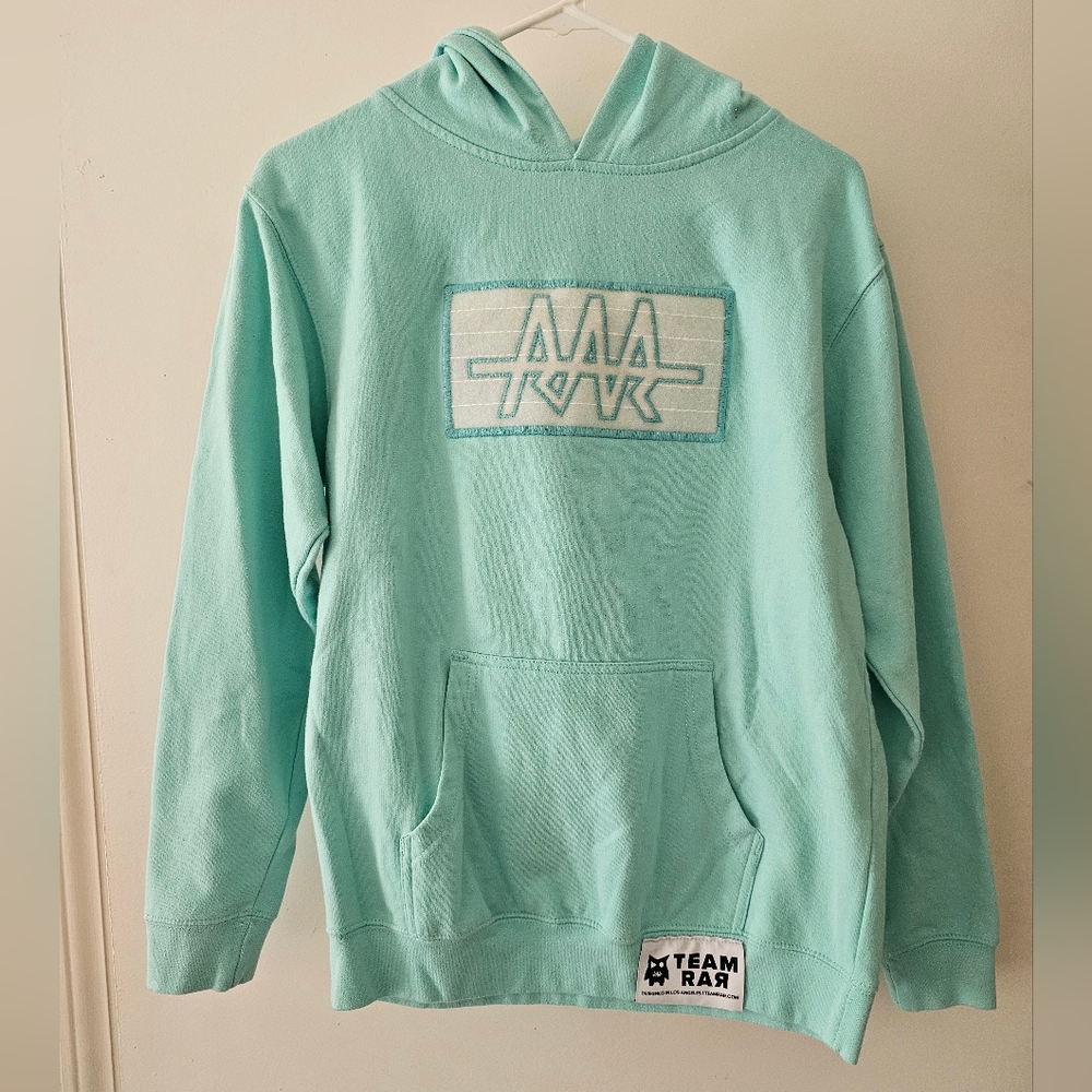 Team RAR Rare And Ridiculous Hoodie Size Large Seafoam Mint